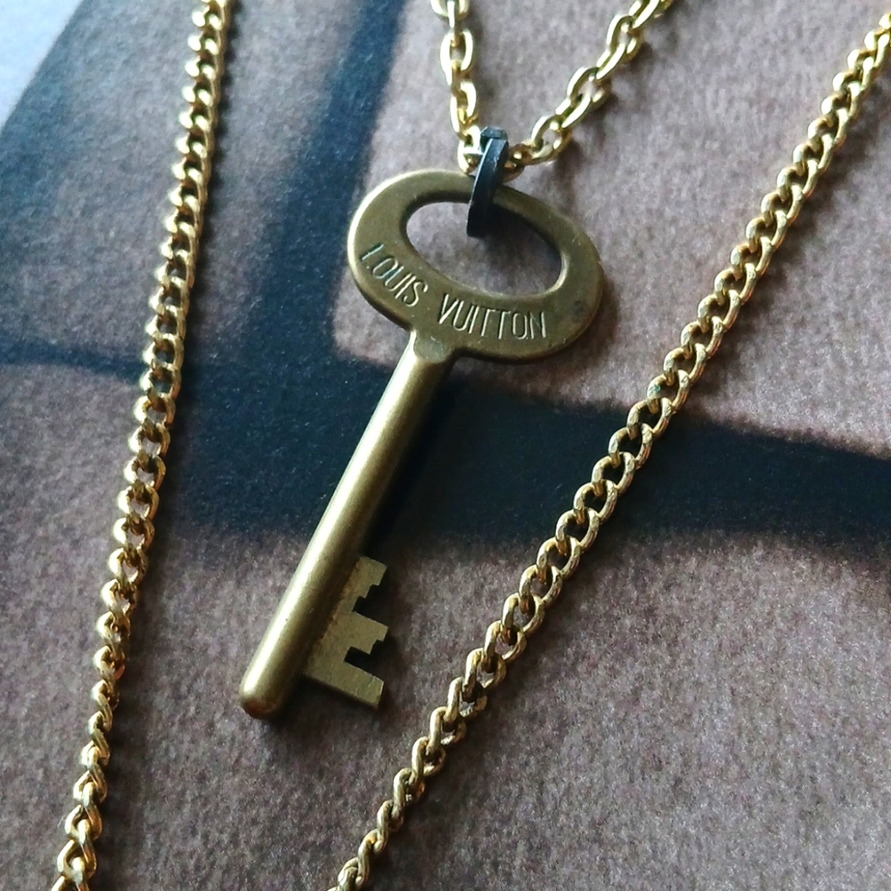 Vintage LV Key 3 Layered Necklace
